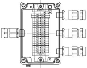 Рис.1. Схематическое изображение соединительной коробки КСРВ-Т59
