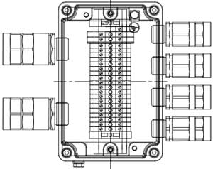 Рис.1. Схематическое изображение соединительной коробки КСРВ-Т73