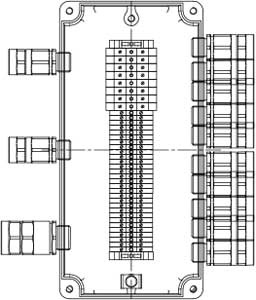 Рис.1. Схематическое изображение соединительной коробки КСРВ-Т79