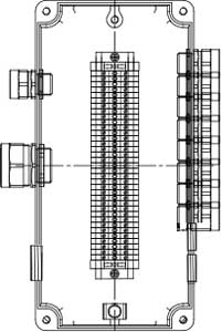 Рис.1. Схематическое изображение соединительной коробки КСРВ-Т83