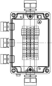 Рис.1. Схематическое изображение коробки соединительной КСРВ-Т16