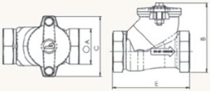 Рис.1. Габаритные и присоединительные размеры клапана 401 ZETKAMA
